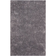 Area Rug, 9'6" x 13'6", Gray Polyester with Shag Pile