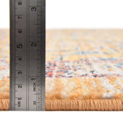 Area Rug, 9 ft 1 in x 12 ft, Yellow Polypropylene