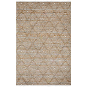 Area Rug, 9 ft 10 in x 12 ft 10 in with Beige and Cream Diamond Pattern