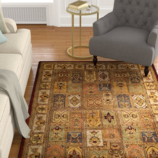 Area Rug, 9 ft 6 in x 13 ft 6 in, Hand-Tufted Wool with Oriental-Inspired Pattern