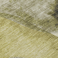 Area Rug, 9 Ft by 12 Ft, Olive with Abstract Pattern