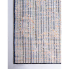 Area Rug, 9 ft x 12 ft 2 in, Blue with High-Low Pile