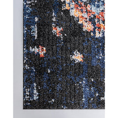 Area Rug, 9 ft x 12 ft 2 in, Blue with High-Low Pile