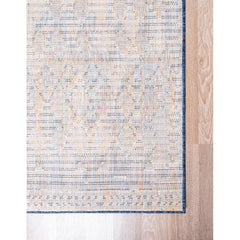 Area Rug, 9 ft x 12 ft 2 in with Multicolor Lattice Pattern