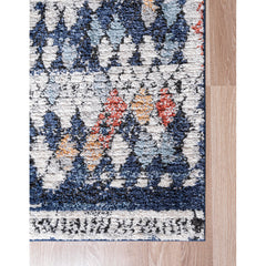 Area Rug, 9 ft x 12 ft 2 in with Multicolor Lattice Pattern