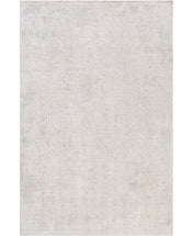 Area Rug, 9 Ft x 12 Ft, Gray Polyester with Medium Pile