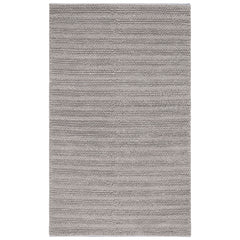 Area Rug, 9 ft x 12 ft, Gray Wool and Cotton