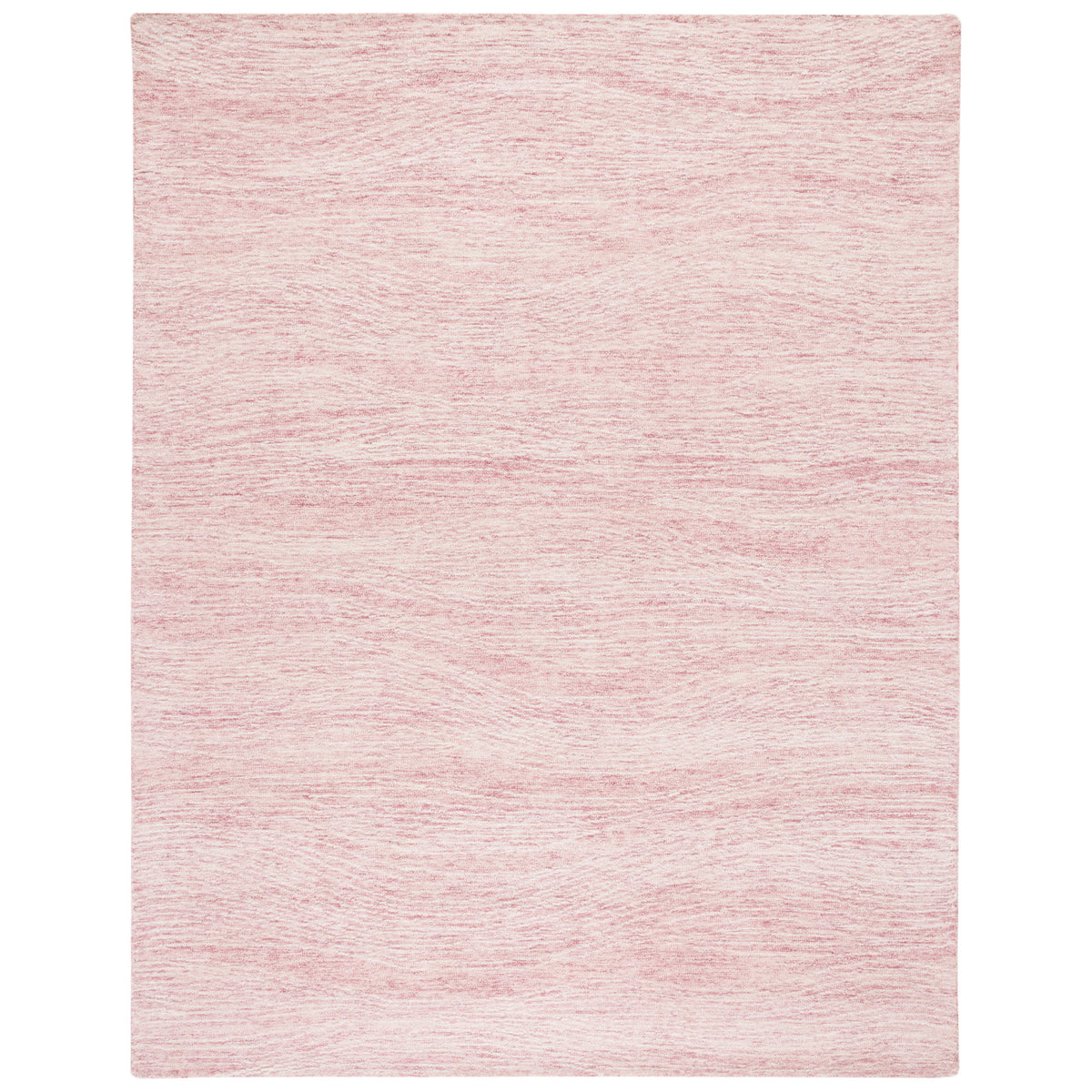 Area Rug, 9 ft x 12 ft, Hand Woven in Pink and Ivory