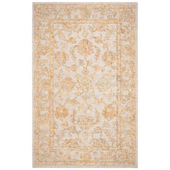 Area Rug, 9 ft x 12 ft, Hand Woven Wool in Beige and Gold