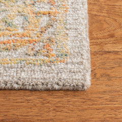Area Rug, 9 ft x 12 ft, Hand Woven Wool in Beige and Gold