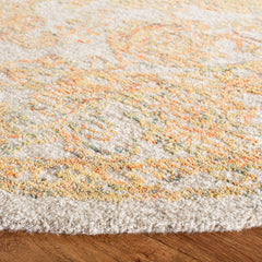 Area Rug, 9 ft x 12 ft, Hand Woven Wool in Beige and Gold