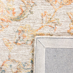 Area Rug, 9 ft x 12 ft, Hand Woven Wool in Beige and Gold