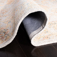 Area Rug, 9 ft x 12 ft, Hand Woven Wool in Beige and Gold