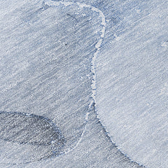 Area Rug, 9 ft x 12 ft in Blue Abstract Pattern