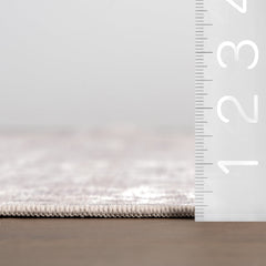 Area Rug, 9 Ft x 12 Ft in Gray Machine Washable Polyester