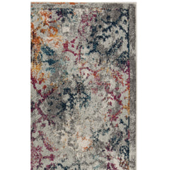 Area Rug, 9 ft x 12 ft in Light Gray/Fuchsia