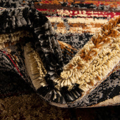 Area Rug, 9 ft x 12 ft in Multicolor Geometric Pattern