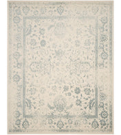 Area Rug, 9 ft x 12 ft Polypropylene in Ivory/Slate