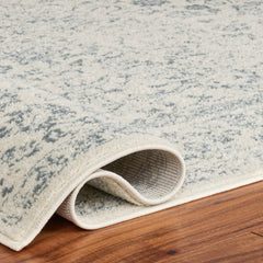 Area Rug, 9 ft x 12 ft Polypropylene in Ivory/Slate