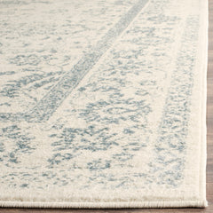 Area Rug, 9 ft x 12 ft Polypropylene in Ivory/Slate
