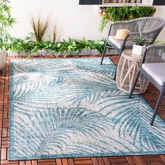 Area Rug, 9 ft x 12 ft, Rectangle in Gray and Aqua
