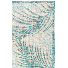 Area Rug, 9 ft x 12 ft, Rectangle in Gray and Aqua