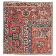 Area Rug, 9 Ft x 12 Ft, Red Oriental Pattern
