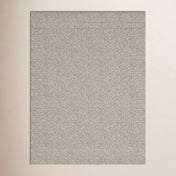 Area Rug, 9 ft x 12 ft, Silver Hand-Woven in Wool and Cotton