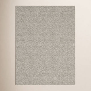 Area Rug, 9 ft x 12 ft, Silver Hand-Woven in Wool and Cotton