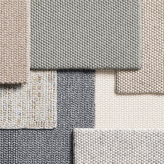 Area Rug, 9 ft x 12 ft, Silver Hand-Woven in Wool and Cotton