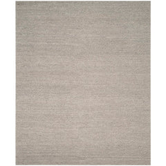 Area Rug, 9 ft x 12 ft, Silver Hand-Woven in Wool and Cotton