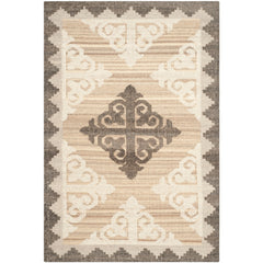 Area Rug, 9 ft x 12 ft with Brown and Charcoal Wool