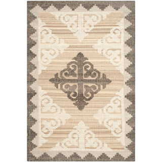Area Rug, 9 ft x 12 ft with Brown and Charcoal Wool