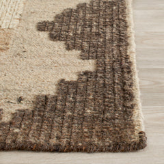 Area Rug, 9 ft x 12 ft with Brown and Charcoal Wool