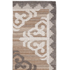 Area Rug, 9 ft x 12 ft with Brown and Charcoal Wool