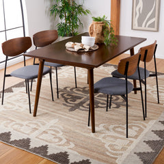 Area Rug, 9 ft x 12 ft with Brown and Charcoal Wool