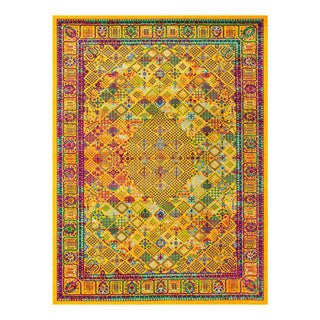 Area Rug, 9 ft x 12 ft with Multicolor Polypropylene Pile