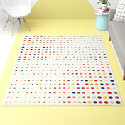Area Rug, 9 ft x 12 ft with Polka Dot Pattern