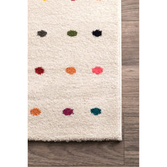 Area Rug, 9 ft x 12 ft with Polka Dot Pattern