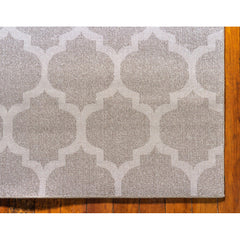 Area Rug, 9' x 12', Brown with Geometric Pattern