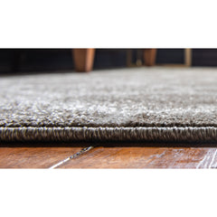 Area Rug, 9' x 12', Brown with Geometric Pattern