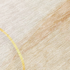 Area Rug, 9 x 12 ft, Beige Polyester with Abstract Pattern