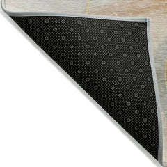 Area Rug, 9 x 12 ft, Beige Polyester with Abstract Pattern