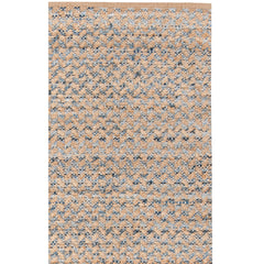 Area Rug, 9 x 12 Ft, Blue/Natural Jute and Sisal with Denim