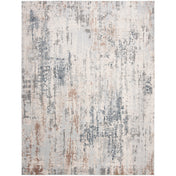 Area Rug, 9 x 12 ft, Cream and Gray with Abstract Pattern