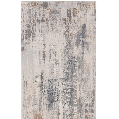 Area Rug, 9 x 12 ft, Cream and Gray with Abstract Pattern