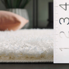 Area Rug, 9 x 12 Ft in Ivory Polyester