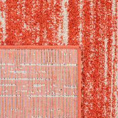 Area Rug, 9 x 12 ft, Orange and Gray Polypropylene