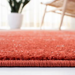 Area Rug, 9 x 12 ft, Orange and Gray Polypropylene
