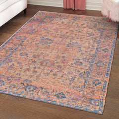 Area Rug, 9 x 12 Ft Rectangle in Orange